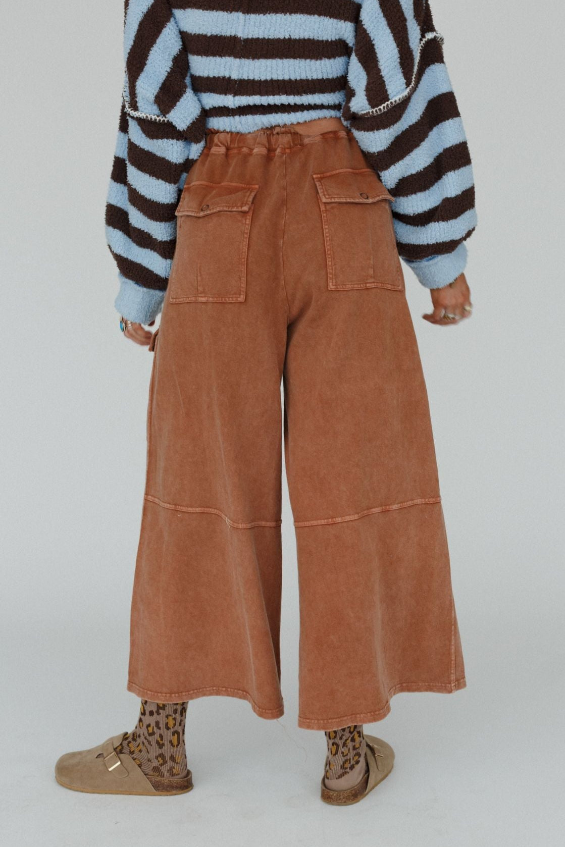 The Nest Cargo Cascade Wide Leg Pants - Copper