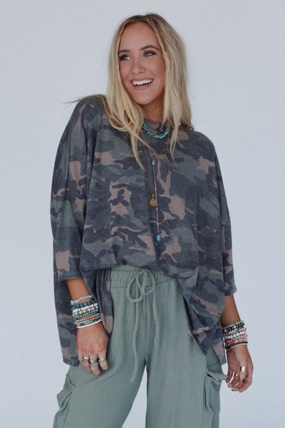The Nest Country Girl Camo Top - Army