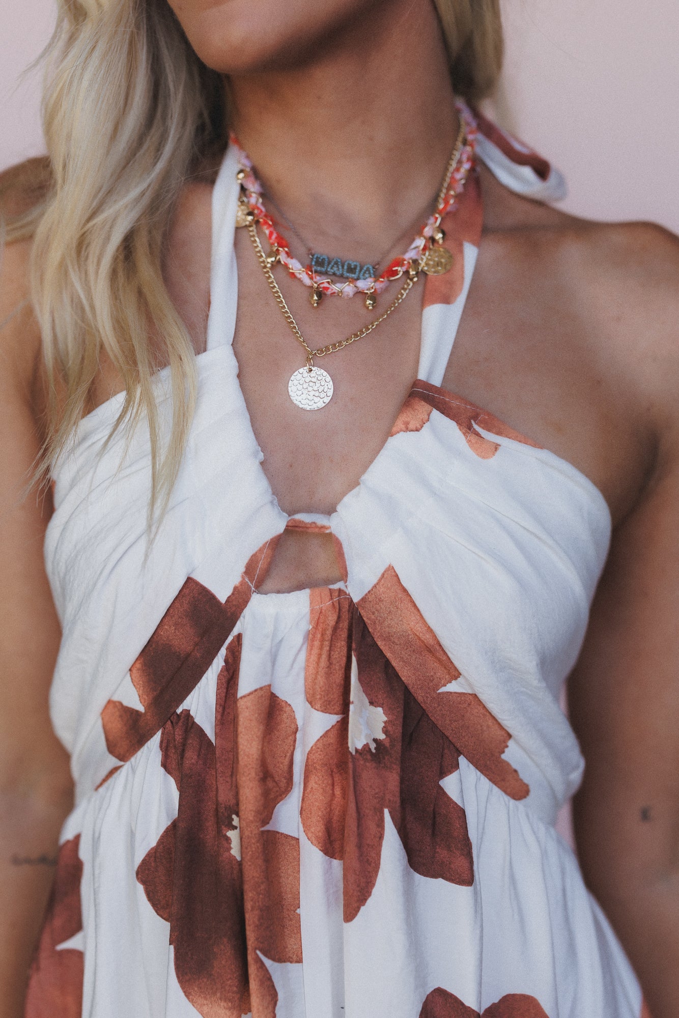 Rebel Breeze Halter Maxi Dress - Toffee
