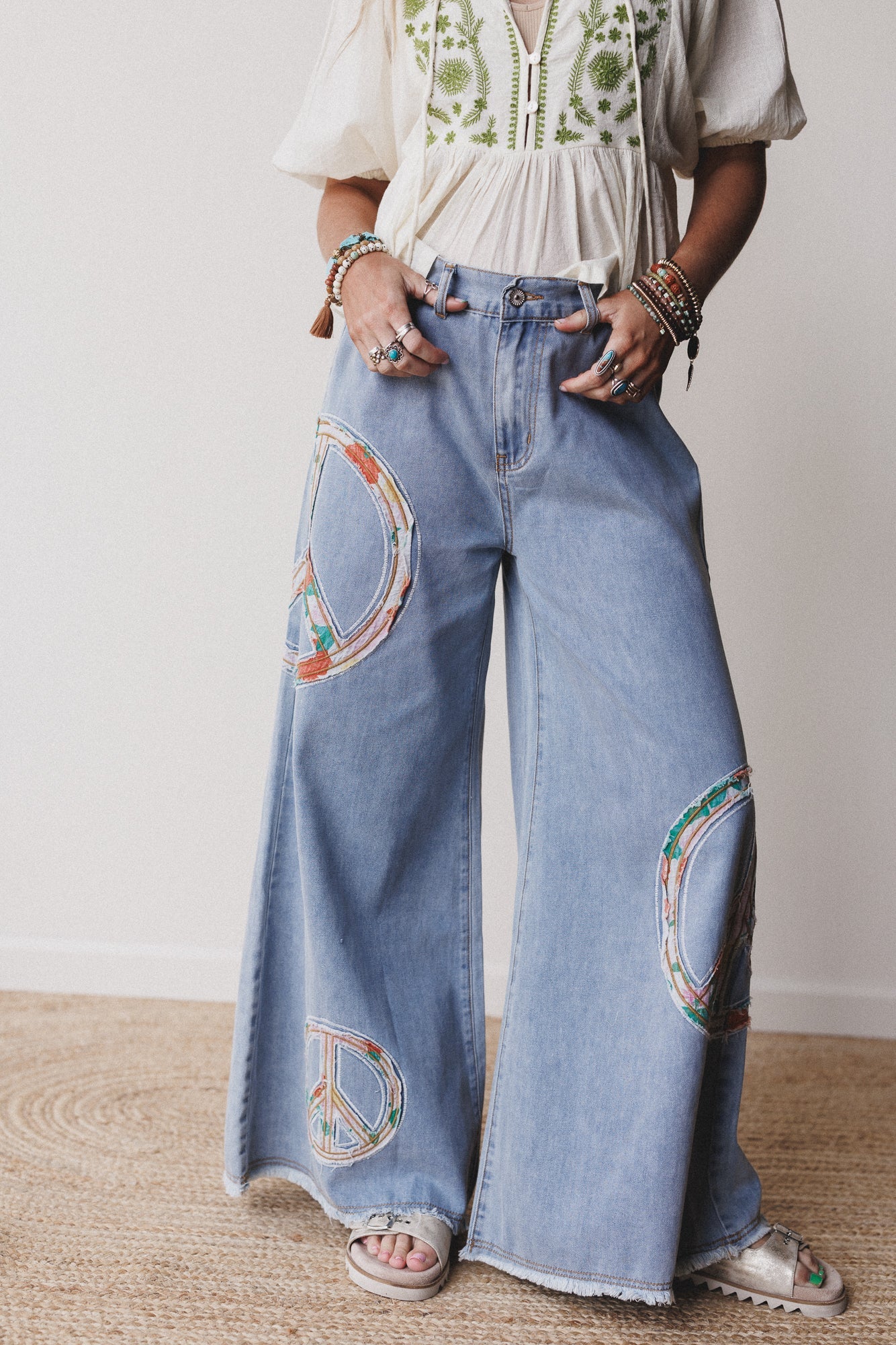 Peace + Florals 3 Piece Bundle - Denim