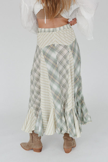 Twirl With Us Maxi Skirt - Sage