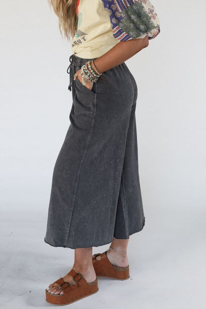Relaxing Robin Wide Leg Pant - Black