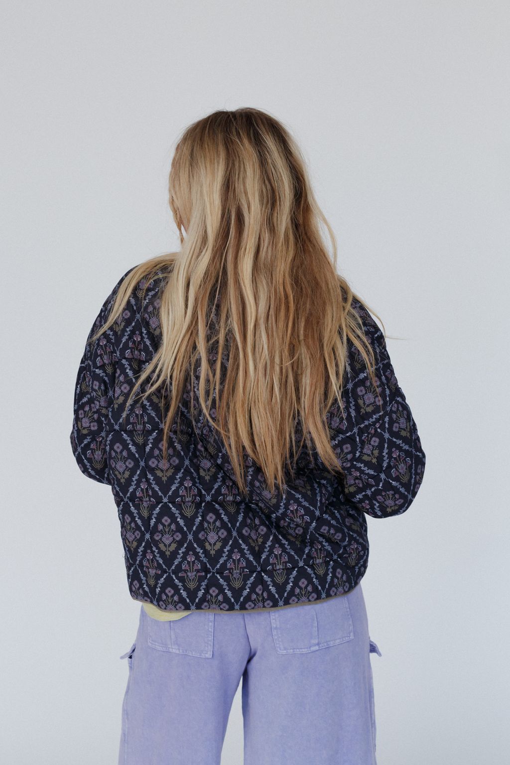 Homestead Hug Floral Jacket - Blue