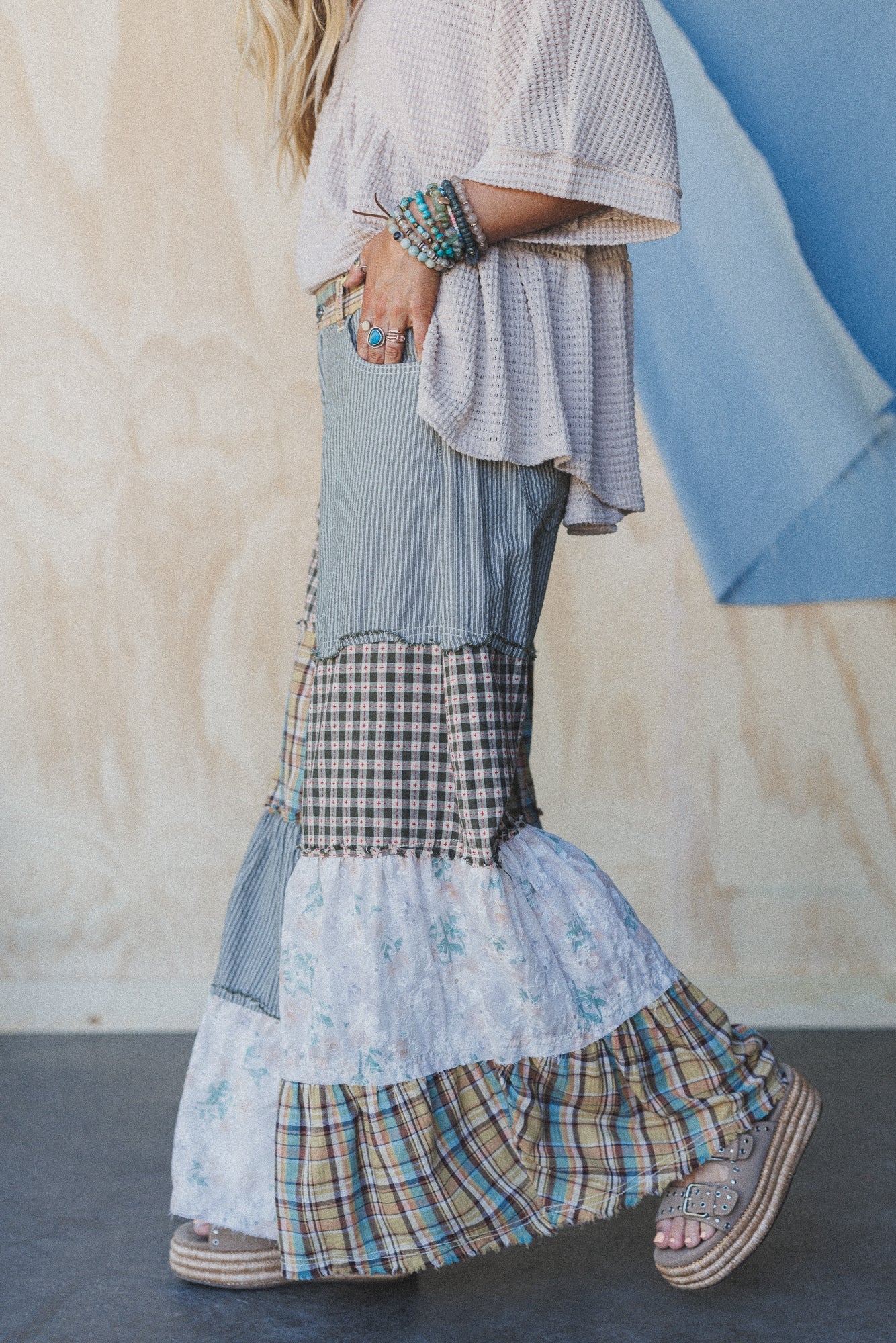 Jane Tiered Pants - Olive