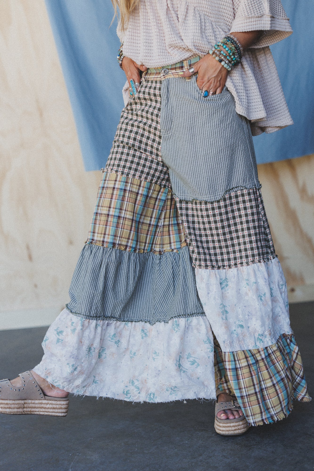 Jane Tiered Pants - Olive