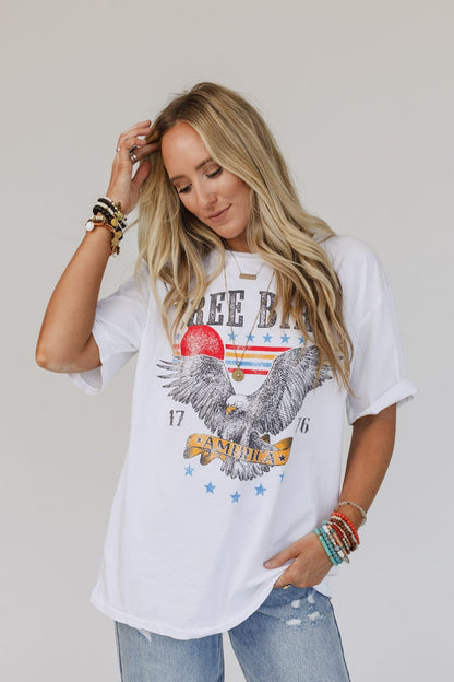 Free Bird America Graphic Tee - White