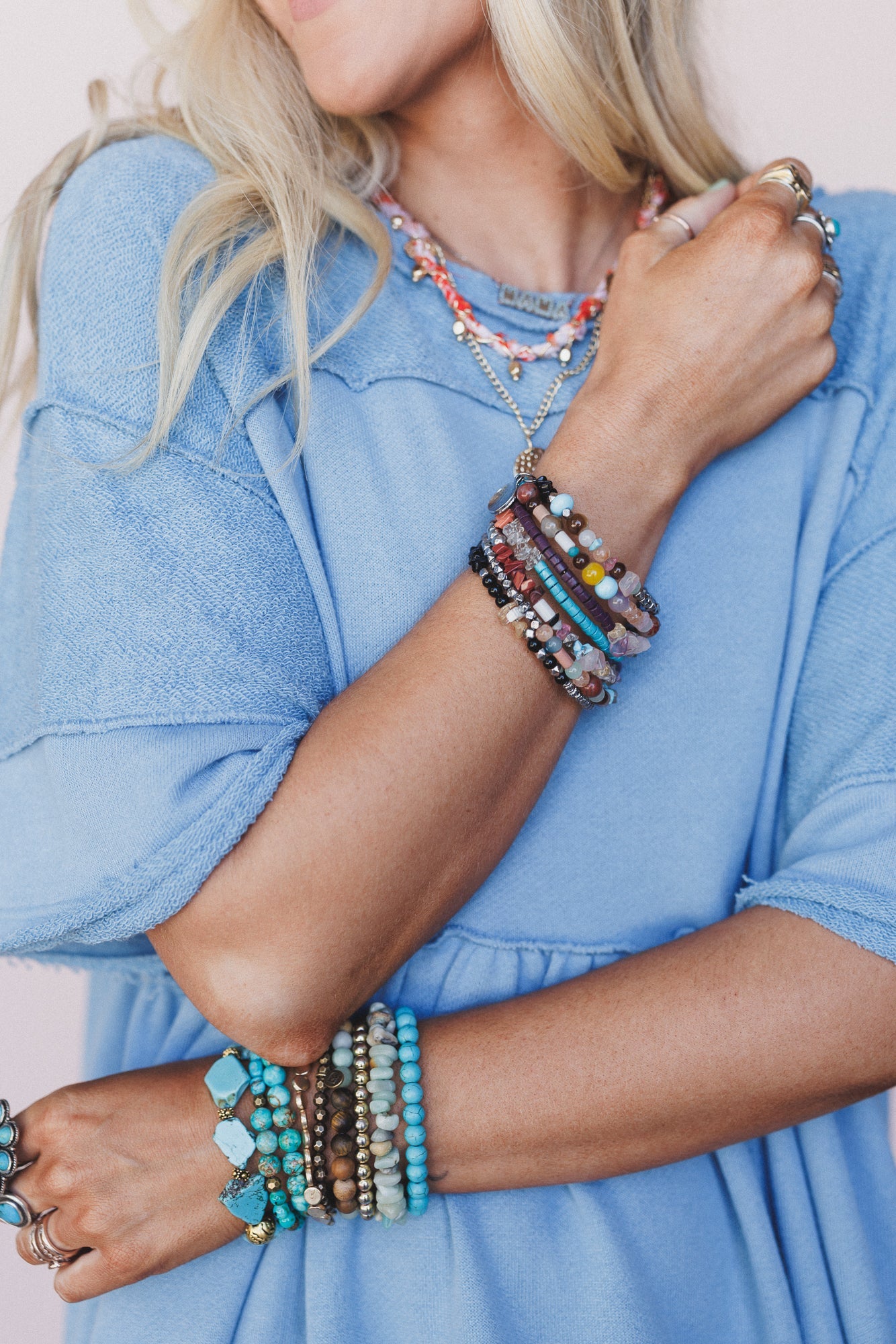 Velvet Sky Wrap Bracelet - Blue Multi