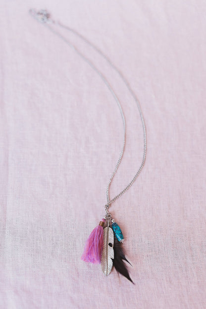 Featherlight Necklace - Purple