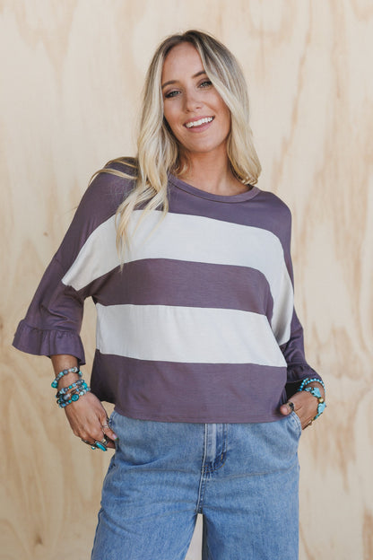 The Nest Soft Spoken Top - Dark Camel Oatmeal