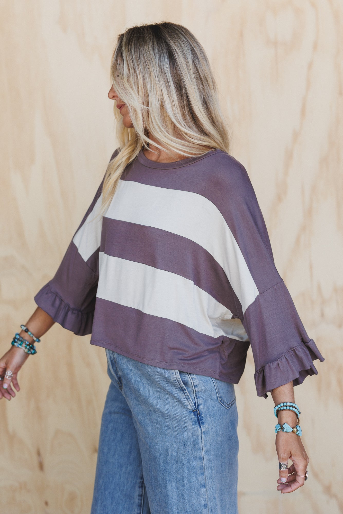 The Nest Soft Spoken Top - Dark Camel Oatmeal