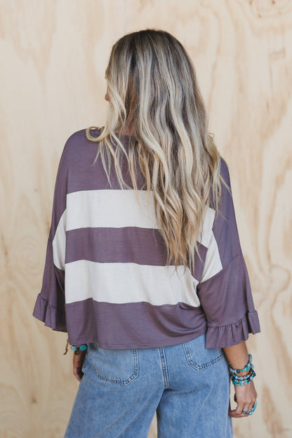 The Nest Soft Spoken Top - Dark Camel Oatmeal