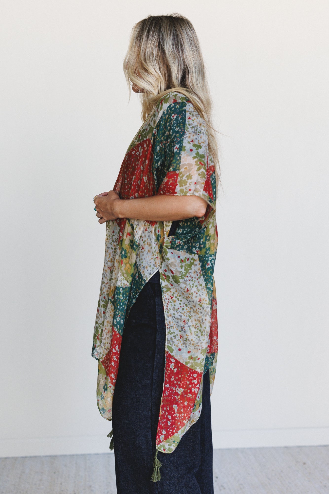 Garden Fairy Floral Kimono - Olive