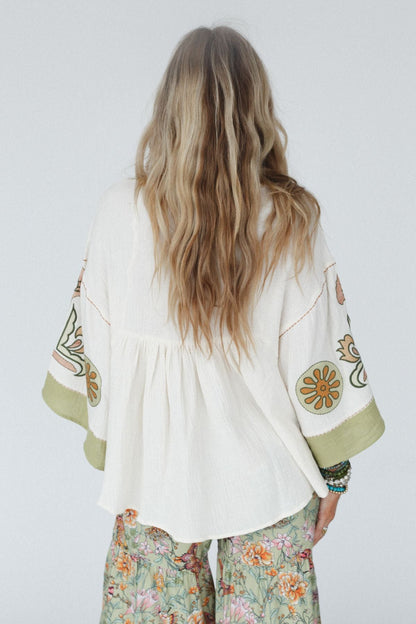 Chateau Chic Babydoll Top - Natural