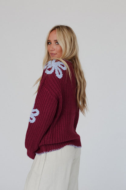 Daisy Belle Sweater - Purple