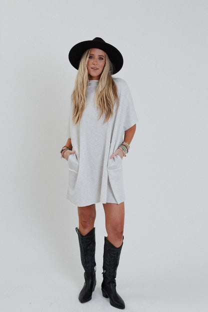 The Nest Laid Back Luxe Dress - Light Heather Gray