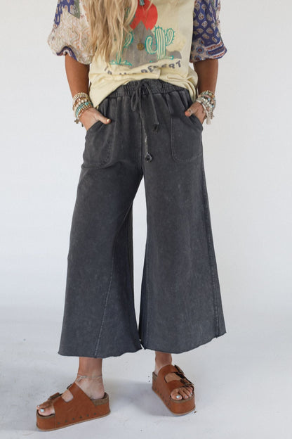 Relaxing Robin Wide Leg Pant - Black