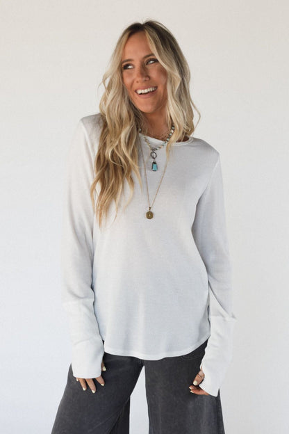 The Nest Jacqueline Long Sleeve Top - Ivory