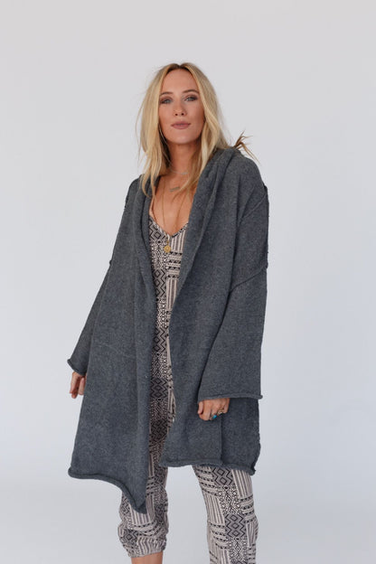 Charlie Oversized Cardigan - Charcoal