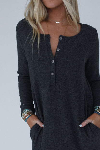 The Nest Simply Comfort Dress - Charcoal