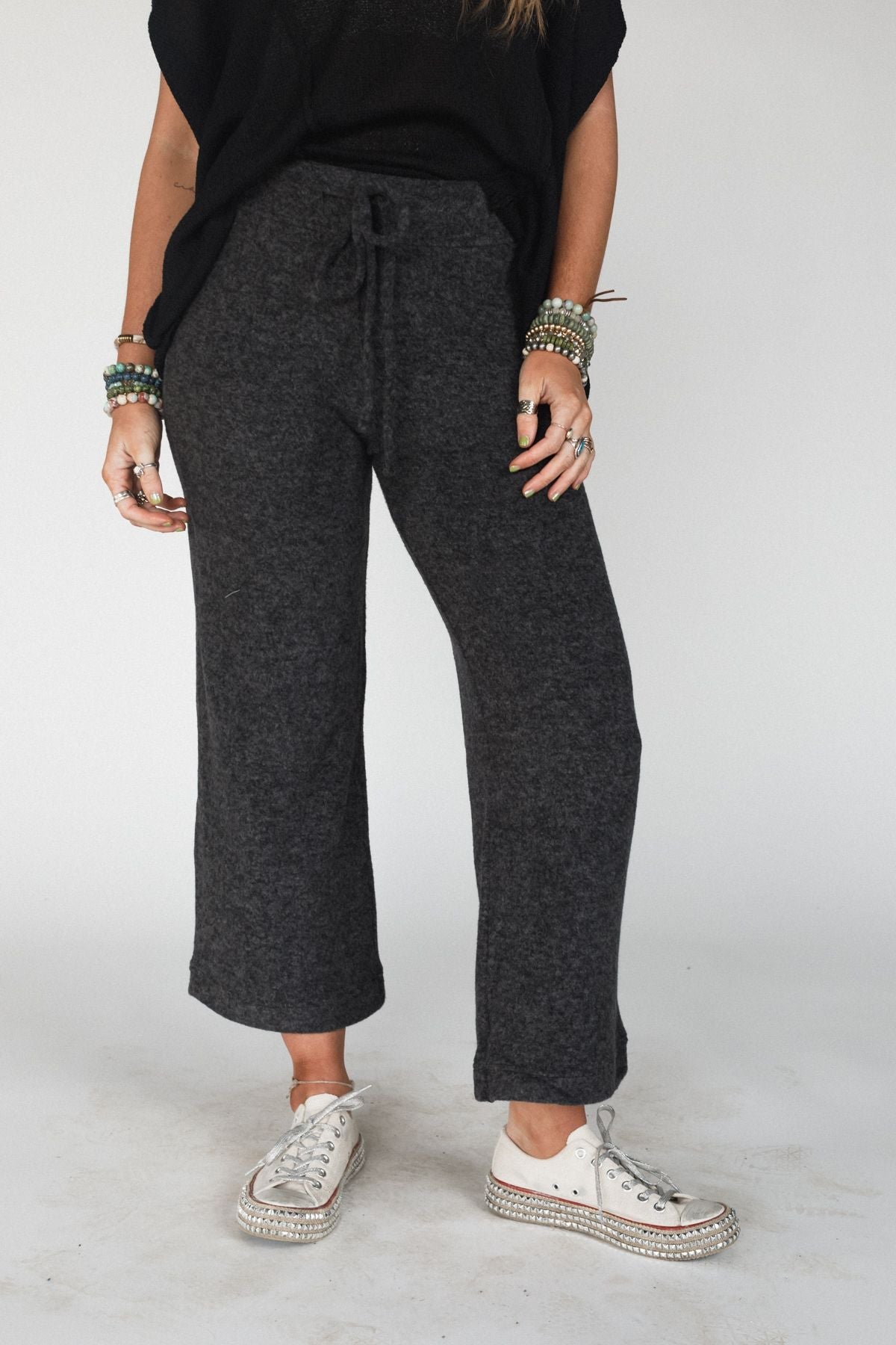 Celebration Soul Drawstring Pants - Black