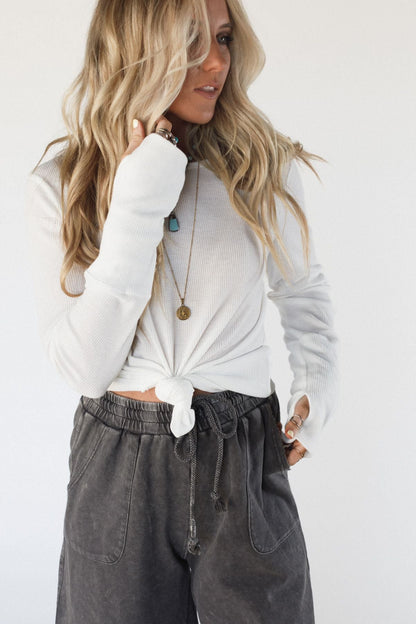 The Nest Jacqueline Long Sleeve Top - Ivory