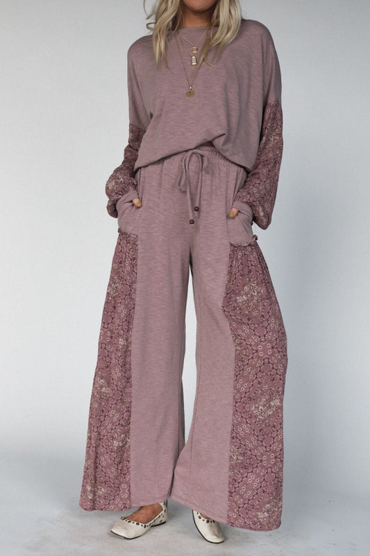 The Nest Cozy Haven Pants - Mauve Mauve