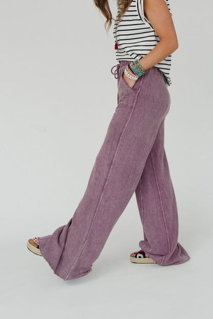 Relaxing Robin Wide Leg Pant - Purple