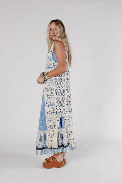 Crawford Crochet Duster - Beige