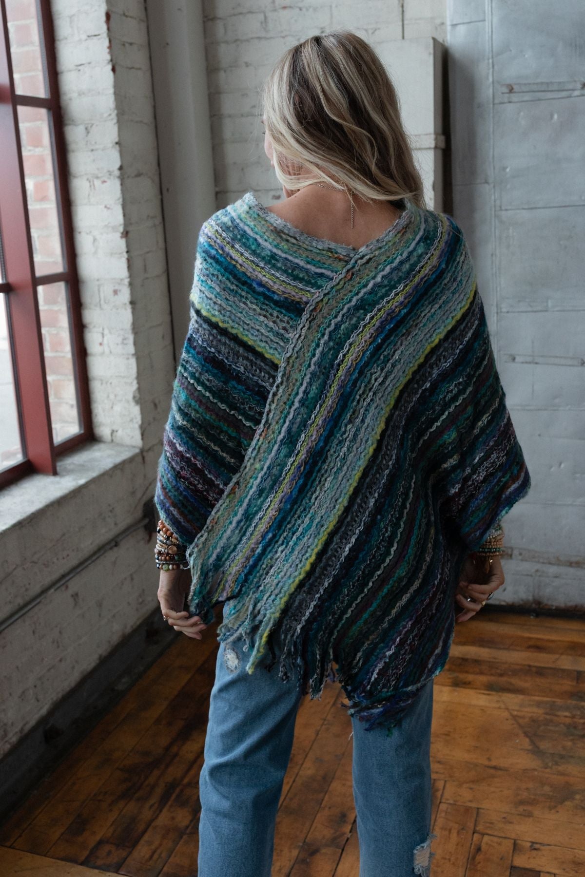 Madeleine Poncho - Blue